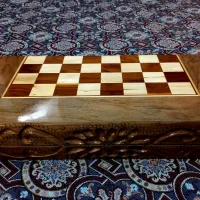 ست ترکیبی شطرنج و تخته نرد با چوب تمام گردو|اسباب‌‌بازی|کرمانشاه, |دیوار