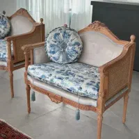 مبل کلاسیک مدل کاجی حصیری|مبلمان خانگی و میز عسلی|چهاردانگه (تهران), |دیوار