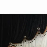 پرده مخمل. قهوایی