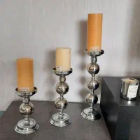 سه عدد شمعدان سیلور آباژور سیلور