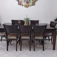 میزناهارخوری هشت نفره چوبی( دو متر در یک متر)|میز و صندلی غذاخوری|تهران, جیحون|دیوار