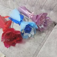 گل رز روبانی وپول آرای ترند سال|گل مصنوعی|گرمی, |دیوار