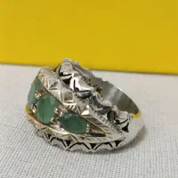 حلقه جواهری زمرد زامبیا|جواهرات|خمینیشهر, |دیوار