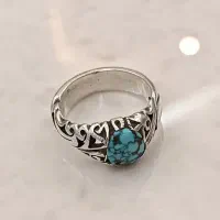 انگشتر نقره فیروزه ی نیشابور اصلی کار دست|جواهرات|مشهد, زیبا شهر|دیوار