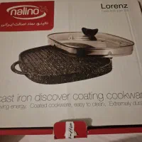 تابه گریل چدن مربع با درب پیرکس نالینو( اکبند)