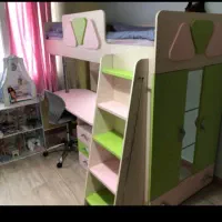 تخت ۲طبقه با کتابخانه