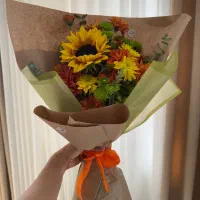 دسته گل پاییزی فقط برای عکاسی استفاده شده