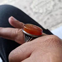 انگشتر عقیق کهنه خط قدیمی|کلکسیون اشیاء عتیقه|شاهرود, |دیوار