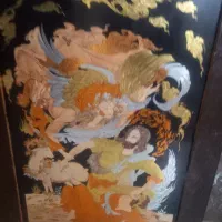 قاب مس دور چوب بسیارزیبا بزرگ وساعت بزرگ برند تارا|تابلو، نقاشی، عکس|تهران, مینای جنوبی|دیوار