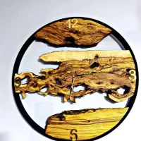 ساعت چوبی ظروف روستیک