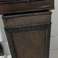 ست جا دستمال و سطل زباله چوبی|صنایع دستی و سایر لوازم تزئینی|اسفراین, |دیوار