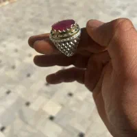 انگشتر عقیق سرخ معدنی