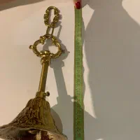 آویز لوستر قدیمی آنتیک  برنز و  شمعی لوستر