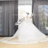 لباس عروس دانتل دنباله دار