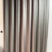 پرده مخمل سه تیکه رنگ طوسی