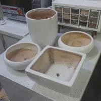 ۴تا گلدان سفالی بزرگ