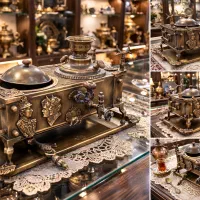 منقل سماوری ذغالی شیر خورشید