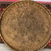 سینی قلم کاری شده برنجی