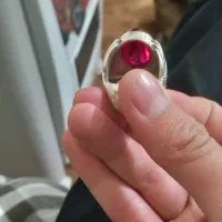 انگشتر نقر دست ساز  کاره استاد جباری مهر هم داره