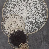 ماندالا دیوار کوب قلاب بافی