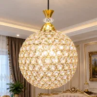 تولیدی لوستر قائم نور تک شعله کریستالی بافت طلایی
