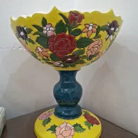 ظرف پایه دار میناکاری