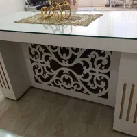 میز همراه با شیشه 6میل