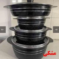 سرویس قابلمه ۸ پارچه نکیسا چدن گرانیت دسته پروانه