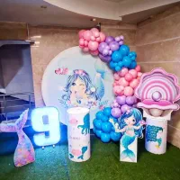 اجاره بادکنک آرایی تم تولد کرومی لبوبو حلقه استند