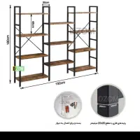 کتابخانه مدرن MDF مدل DZom LIB-72T46-150BRN|کتابخانه، شلف، قفسه‌های دیواری|اسلام‌شهر, شهرک احمدیه|دیوار