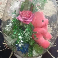 باکس شیشه ای گل وعروسک|گل مصنوعی|قرچک, مهدیه|دیوار