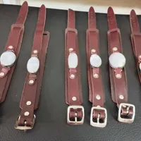 دستبندهای چرم سنگ عقیق خطی
