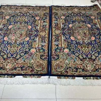 جفت فرش زرونیم(100*150) دستباف سالاری 60رج تبریز