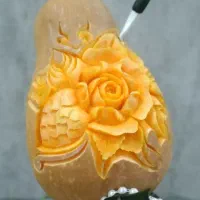 حکاکی هندوانه وکدو یلدا