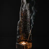 هولدر عود و شمع چوبی روستیک