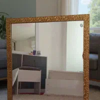 آینه مربعی طلایی موزاییکی لوکس