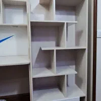 کتابخانه و میز تحریر و تخت تمام ام دی اف نایک|کتابخانه، شلف، قفسههای دیواری|کرج, اتحاد|دیوار