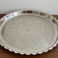 سینی پذیرایی طرح نقره ای