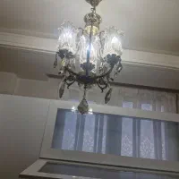 لوستر برنج رنگ برنز|لوستر و چراغ آویز|تهران, قیطریه|دیوار