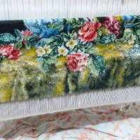 قالی دست باف تابلو فرش دست بافت نیمه کاره