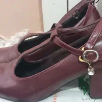 سایز ۳۸ کوچک عنابی رنگ|کیف، کفش، کمربند|دورود, |دیوار