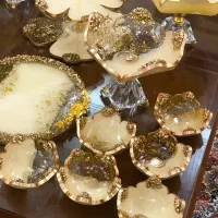 ست پذیرایی و هفت سین رزینی مخصوص شب یلدا و جهیزیه|ظروف سرو و پذیرایی|سپیدان, |دیوار