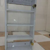 شلف دیواری mdf و شیشه
