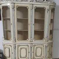 ویترین ۲تیکه محکم و جادار کرم استخونی سیاه قلم