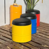 پاف فلزی بشکه ای - طرح و رنگ انتخابی شما|صندلی و نیمکت|هشتگرد, هشتگرد قدیم|دیوار