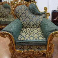 مبل ۷ نفر سلطنتی زیبا و راحت|مبلمان خانگی و میز عسلی|رشت, پسیخان|دیوار