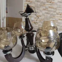 لوستر چوبی ۴شاخه