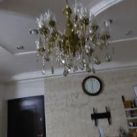 لوستر۱۲شاخه برنز ازنزدیک ببینیدخیلی شیک هست|لوستر و چراغ آویز|نکا, |دیوار