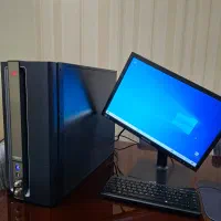 سیستم کامپیوتر خانگی مانیتور سامسونگ کیس پاور گرین