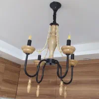 لوستر . روستیک مدرن . چوب و فلز|لوستر و چراغ آویز|تهران, ارامنه|دیوار